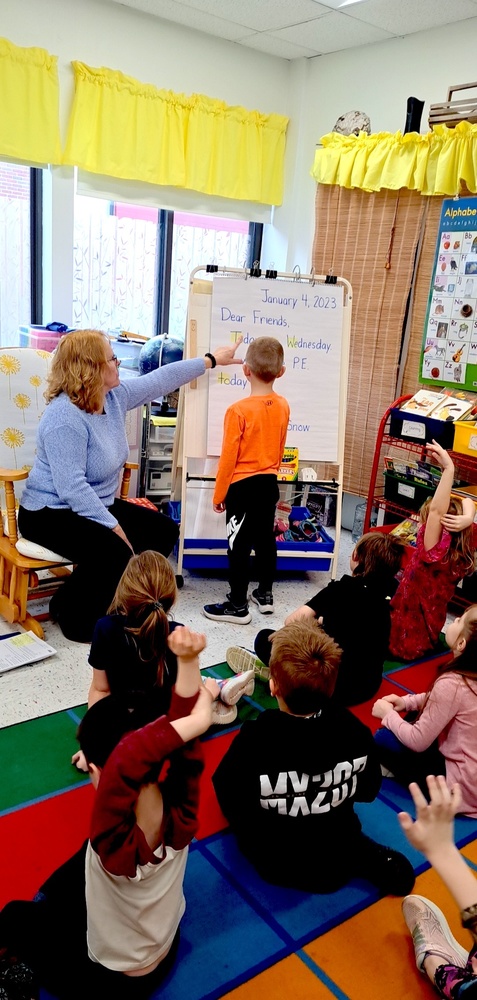 Mrs. Turner helping a student